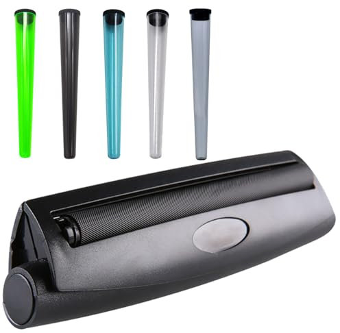 HTGWCG Manueller ZigarettenrollerTabakroller Drehmaschine Konisch Cigarette Rolling Machine 1PCS Kegel Zigarettendrehmaschine mit 5PCS Konische Rohre Joint Roller Cigarette Rolling Machine