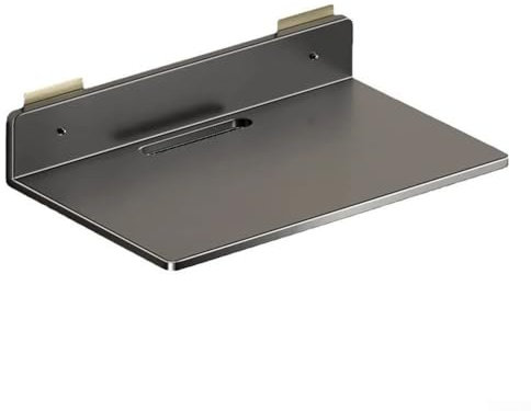 Router Shelf/TV Set-Top Wall Mount Shelf, DVD Player Stand Rack Carbon Steel Partition Storage Box Stand, for WiFi Routers, Projectors Accessories (M)
