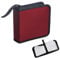 Pochette CD, Pochette Range CD pour 40 CD, Pochettes CD Rangement DVD Chemise pour Voiture et Maison, Rouge