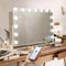 Hansong Bluetooth Hollywood Spiegel mit 15 LED Lampen Schminkspiegel mit Beleuchtung und Bluetooth 360° Drehbar Kosmetikspiegel mit Beleuchtung USB für Schlafzimmer
