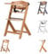 Chipolino Kinderhochstuhl Tip Top, Holz, verstellbar, Tisch, Gurt, Treppenstuhl, Farben:beige