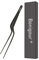 Bonigour Pinzas de precisión de 8 pulgadas, pinzas de acero inoxidable culinarias de cocina, pinzas curvadas de precisión multifunción para cocinar, para chapado, decoración de alimentos, etc. (negro)