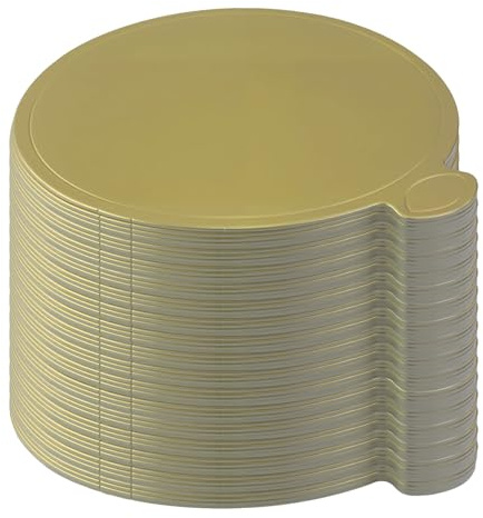 110 Stück Tortenplatte, runde Mousse-Tortenplatte, Mini-Tortenmatte, Mousse Kuchen Bord, Dessertteller, für Hochzeit, Geburtstag, Party (Golden)