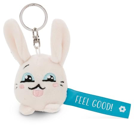 Porte-clés Lapin Feel Good! bleu 5cm