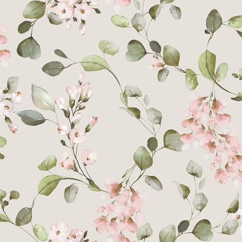 Rosalie Romantic Floral Garden Theme Rose Buds Wallpaper Perfect for Living Rooms, Bedrooms, Dining Rooms Cream/Pink Rasch 260666