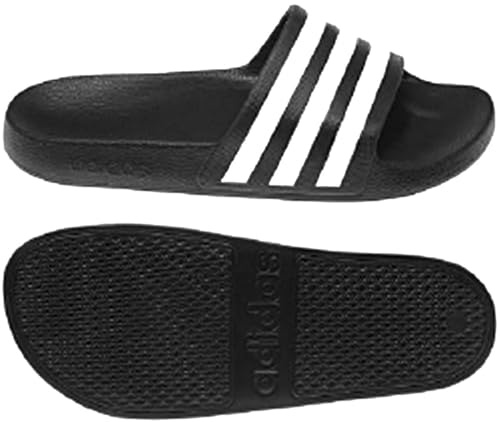 adidas Adilette Badelatschen (schwarz, EU Schuhgrößensystem, Erwachsene, Numerisch, M, 43)