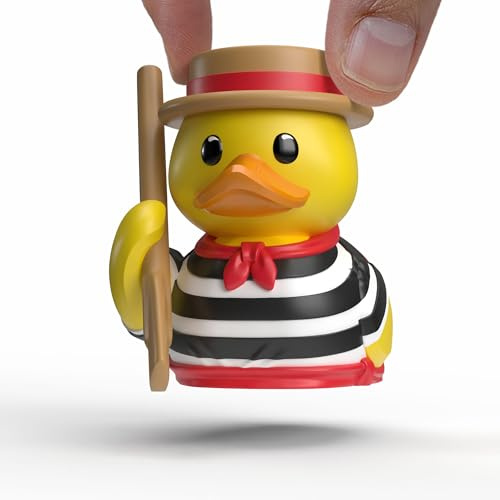 TUBBZ Travel Italy Gummienten-Vinylfiguren, Sammlerfiguren, Mini, 5 cm | Sammlerfigur im Stil eines italienischen Gondoliere, Vinylfigur – Geschenk und oder zur Dekoration.