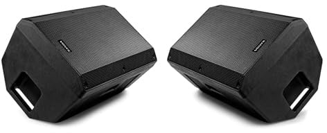 Vonyx VSA12 - Altavoz Activo biamplificado 1600W Color Negro | Sistema biamplificado, potencia de 1600W, entradas RCA, carcasa, para karaoke, fiestas y eventos en directo