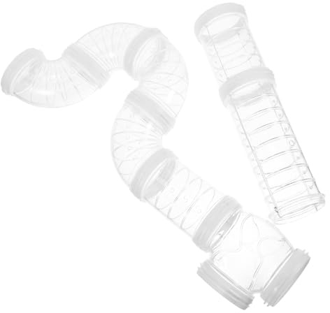 GARVALON Transparente Hamsterröhren als Hamster Tunnel Leichtes Kunststoff Selbstgemacht Satz für Mäuse und Ratten Sicher Einfach zu Montieren