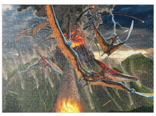 MyPuzzle Ausbruch Dinosaurier - Vincent HIE - Premium 500 Teile Puzzle - MyPuzzle Sonderkollektion von Tate & Co Puzzles