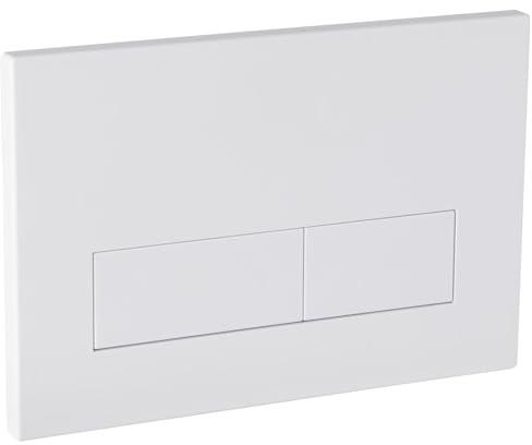 Empyreal Drückerplatte WC Spülkasten Ersatzteile Kompatibel mit Geberit Sigma01,20,30 UP300 & 320 115770115 Betätigungsplatte 2-Mengen-Spülung (Weiß Matt)