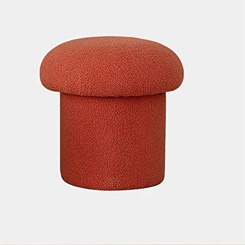 QYMYOZ Pilzförmiger Aufbewahrungshocker, Fußstütze, Tritthocker, Stoffbank, weiches Sofa, niedriger Hocker, Bettende, Ausruhen, Make-up, Tragkraft, zierlicher Eingangsstuhl.