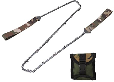 Portable Pocket Chainsaw 36 Inch, Hand Pulled Saw for Outdoor, High Strength Manganese Steel Pruning Chainsaw with 49 Links 16 Cutter, Compact Folding Hand Chain