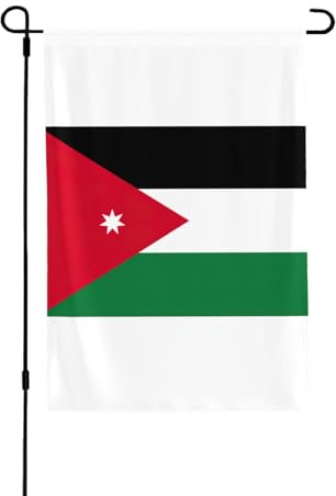 Jordanische Flagge, Veranda, doppelseitig, 71 x 102 cm, langlebiges Banner für Garten, Rasen, saisonale Dekoration