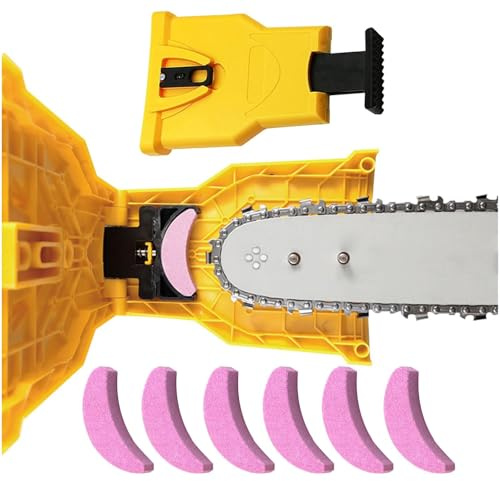 AffûTeur De TronçOnneuse Ultra-Rapide, Puor Kimeo AffûT’Pro Affuteuse De Chaine Tronconneuse, Kimeo Affuteur De Chaine, Avec 6 Pierres, PréCision InstantanéE Pour Coupe Efficace