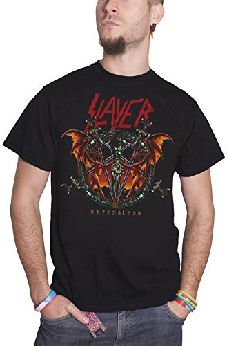 Slayer T Shirt Repentless Demon Christ Pentagram Logo offiziell Herren Nue XL