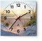 Modern Wanduhr Düne Strand Meer 30x30cm Quadrat Klein Wand Uhr Glas Analog Zimmeruhren Küche Büro Wohnzimmer Glasuhr Wall Clock Dekoration Design Wanddekoration Küchenuhr C4AC30x30-3989