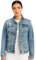 NOROZE Women’s Washed Detail Denim Jacket | Ladies Trucker Classic Western Design Denim Jeans Jacket ALL UK SIZES (Light Blue, 10)
