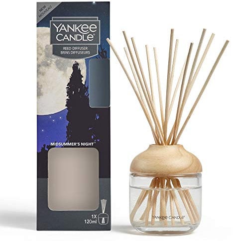 Yankee Candle Reed Aroma Diffusor, Midsummer's Night, 120 ml, bis zu 10 Wochen anhaltender Duft, 24,1cm