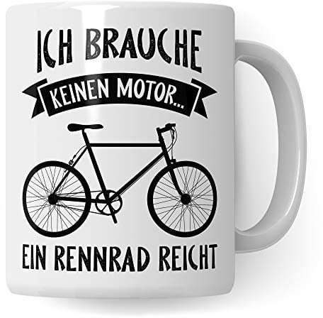 Pagma Druck Rennrad Tasse, Geschenk Rennradfahrer, Becher Fahrrad, Rennrad Geschenkideen lustig Radfahren Radfahrer Rennradfahrer Kaffeetasse