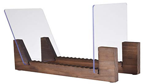 Schallplattenständer Holz LP Plattenständer, Vinyl Record Holder Aufbewahrung Für LP, Retro Vinylplatten Prospekthalter Schallplatten Halter Ständer Mit Transparent Acrylhalter Für Bis Zu 25 Alben