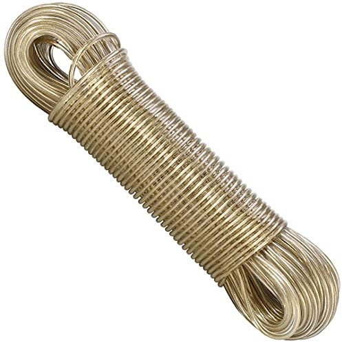 Vinsani 50m Washing Line Rope Strong Steel Core Laundry Clothes Lines - Rot, Mould, Sag & Weather Resistant Thick Strong Plastic PVC Cover Garden Outdoor