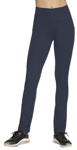 Skechers Womens Go Walk High Waisted Pant Joy Leggings, Navy, L Petite UK