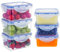 EASYLOCK 500ML 180ML 6Pack Food Storage Containers with Lids Airtight, Meal Prep Containers Reusable, Plastic Food Container with Lids Set, Freezer Storage Boxes, Snack Pots