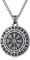 WESTMIAJW Viking Necklace Stainless Steel Norse Runes Vegvisir Compass Amulet Pendant Necklaces Jewellery Gifts for Men 60cm