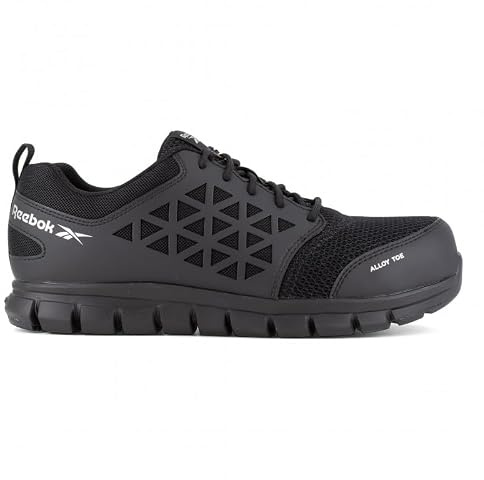 Reebok - Niedrigsicherheitsschuhe aus Mikrofaser und Nylon mit Aluminiumkappe, Schwarz, S1P SRC ESD 41, Schwarz