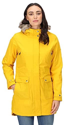 Regatta Womens/Ladies Sabinka Faux Fur Trim Parka (14 UK) (Sunset)