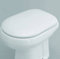Abattant WC pour Flaminia Metro comme original en bois revêtu de polyester, fermeture éclair chromée, cuvette de toilette