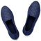 Puxowe Women's Ballet Flats Shoes Slip On Knit Dress Shoes Pumps Round Toe Ballerinas for Woman Comfort Soft 3.5 UK Deep Blue