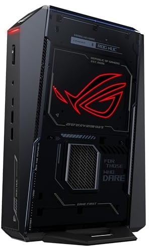 ASUS ROG NUC 15 Tall Mini PC RNUC15JNK9X28AA2 (Intel Core Ultra 9 275HX Prozessor, NVIDIA GeForce RTX 5080, 2TB Speicher, 16x2 GB RAM, Intel WiFi 7, Windows 11 Home, mit EU-Netzkabel)
