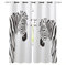 SJSXWQN Gardinen WeißEs Zebra Vorhänge mit Ösen Vorhang Blickdicht Thermo Verdunklungsvorhänge Schiebegardinen für Schlafzimmer Wohnzimmer H 220 x B 140 cm 2er Set