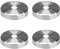 PRIOstahl Abdeckrosetten Rosetten Rundrosetten Rohrrosette Wandabschluss x 4 Stück Ø 45 mm mit Mittelbohrung Ø 12,4 mm Abdeckung für Handlaufhalter Rohre Rundrohre Rohrleitung aus Edelstahl V2A