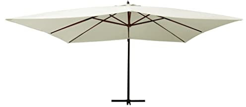 Higsose Sombrillas 400x300 cm Blanco arena Sombrillas Para Terrazas Sombrilla Jardin Exterior Parasoles De Jardin Sombrilla Patio Sombrillas Terraza Hosteleria Garden Parasol