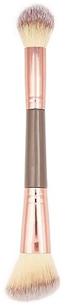 LYQNIHOB Pinceau Maquillage Visage Double Extrémité - Fond de Teint, Poudre, Blush, Contour - Brosse Professionnelle pour un Maquillage Parfait
