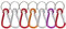 FURREN 7 Pcs 5# vis de Verrouillage Mini Multicolore Aluminium Mousqueton avec Porte-cles