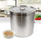 Olla grande de acero inoxidable de 70 L, con tapa, 35 cm x 36 cm, para muchos tipos de cocina, también para inducción (70 L)