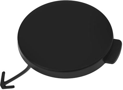 ECSiNG Tappo di copertura per gancio di traino anteriore, 5K0807241E, accessorio per paraurti anteriore, compatibile con Golf VI MK6 2009-2013, nero