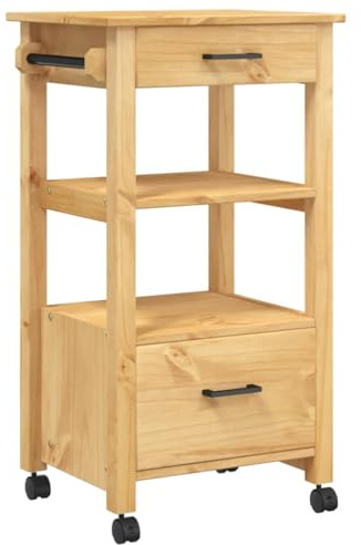 vidaXL Küchenwagen Monza 48x40x88,5 cm Massivholz Kiefer