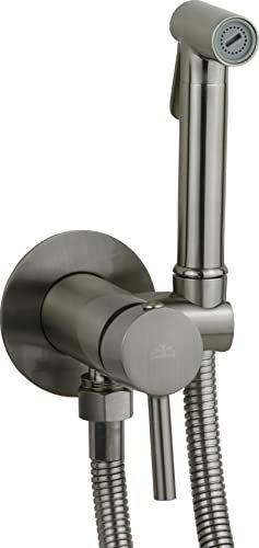 Paffoni Rubinetteria - Bidet encastré de Couleur Acier brossé avec mitigeur et Douche ZDUP110ST - RUB11603 - Steel Looking