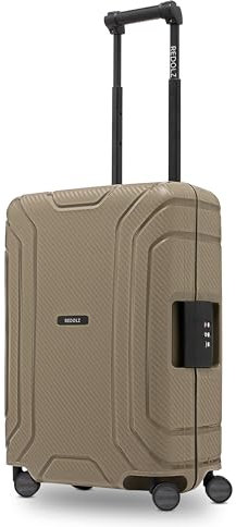 REDOLZ Hartschalen Kabinen-Koffer ohne Reißverschluss | 3-Punkt-Verschluss-System | Kleiner Trolley 40 x 20 x 55 cm aus hochwertigem Polypropylen Material | 4-Rollen & TSA-Schloss (Essentials 15)