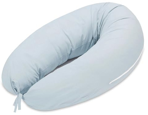 Totsy Baby Seitenschläferkissen 190 cm Komfortkissen - Schlafkissen mit Bezug Seitenschläfer Kissen Body Pillow Seitenschlafkissen mit Reißverschluss Salbeifarbe