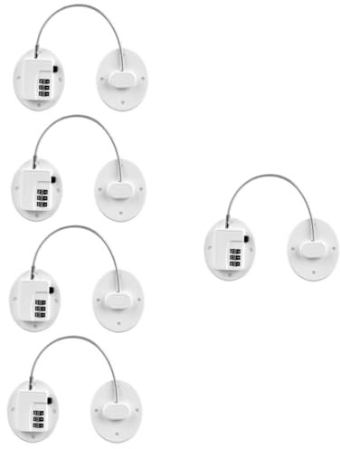 BESTonZON 5st Kindersicherung Gefriertürschloss Kindersicheres Türschloss Fenstersicherheitsschlösser Fenster-sicherheitsschloss Weiß Schranktürschloss