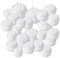 24er Pompons Deko Weiß, Seidenpapier Pompoms, Lampions Pom Poms Wabenbälle Fächer Dekoration Set Weiß für Hochzeit Feier Geburtstag Party Einschulungsparty Mottoparty Baby Shower