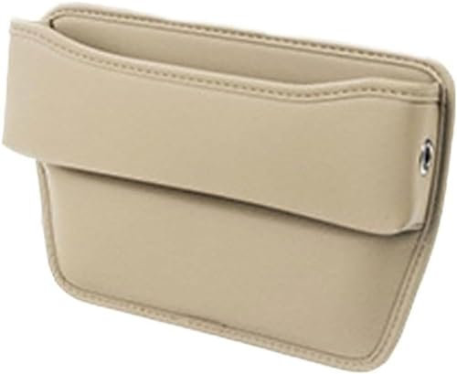 JGGQSY Autositz Lückefüller Organizer für Bentley Continental GT Bentayga, Car Seat Leder Aufbewahrung Tasche Für Kleinigkeiten Handys,B/Beige