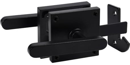 Pestillo de puerta de doble cara, pestillo de puerta oscilante de aluminio resistente, pestillo de puerta de cobertizo, pestillo de cobertizo, fijaciones de puerta para valla al aire libre, puertas de