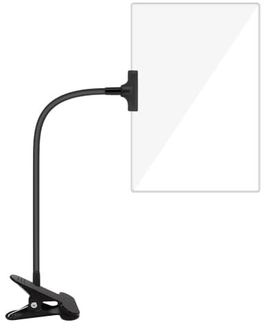 TOBEOME 5-Fache Lupe mit Clip, 6 X 3,5 Lupe mit Klemme, Verstellbarer Flexibler Schwanenhals, Clip-Lupe